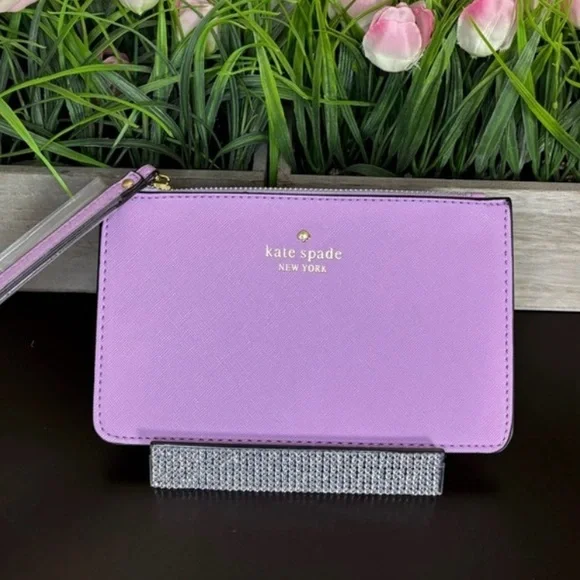 Kate Spade Wristlet Large NWT Light Purple - Picture 6 of 6